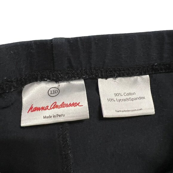 Hanna Andersson Sz 110 (5) Solid Black Leggings - Picture 5 of 5